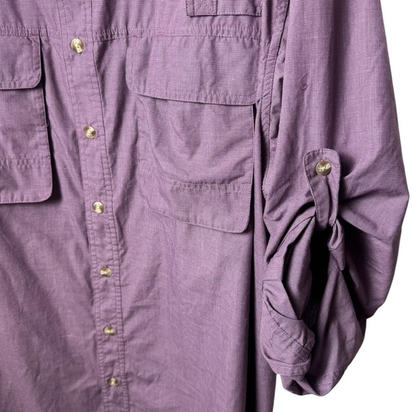 Exofficio Insect Shield Purple Lightweight Button up Outdoors Camping Hiking XXL - Picture 5 of 9